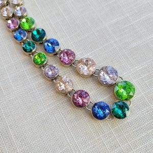 J.Crew Crystal Rainbow Statement Necklace NWT
